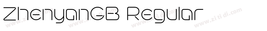 ZhenyanGB Regular字体转换